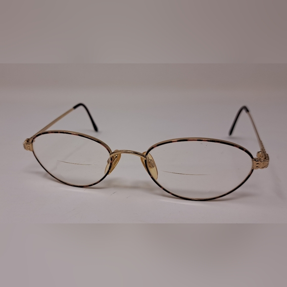 Yves Saint Laurent Women's Glasses Gold Metal Havana Frames 4084 Y119 52-19-130 - Picture 12 of 16